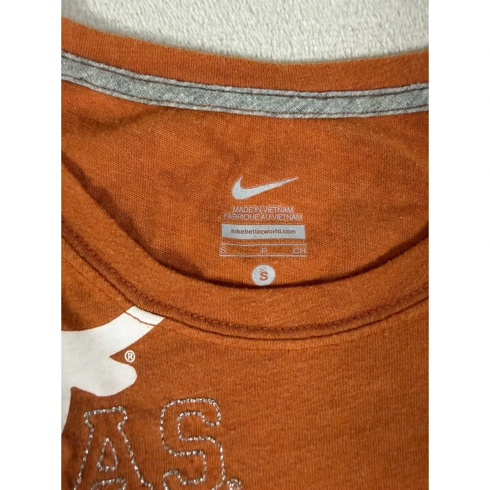 Nike Women's Texas Longhorns Layered-Look Long Sleeve T Shirt Size S